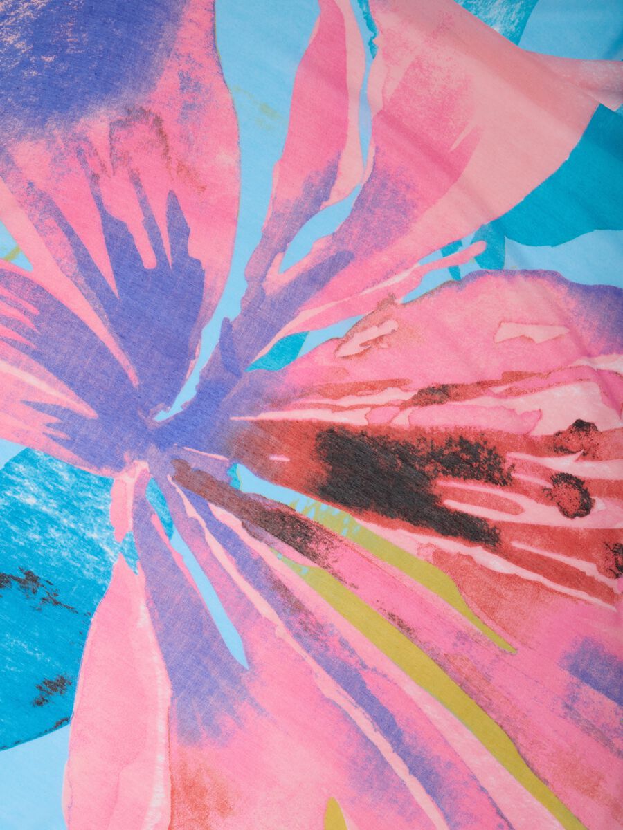 Multicolour floral print scarf_1