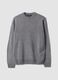 Grey crew-neck jumper in knit jersey, regular fit_0