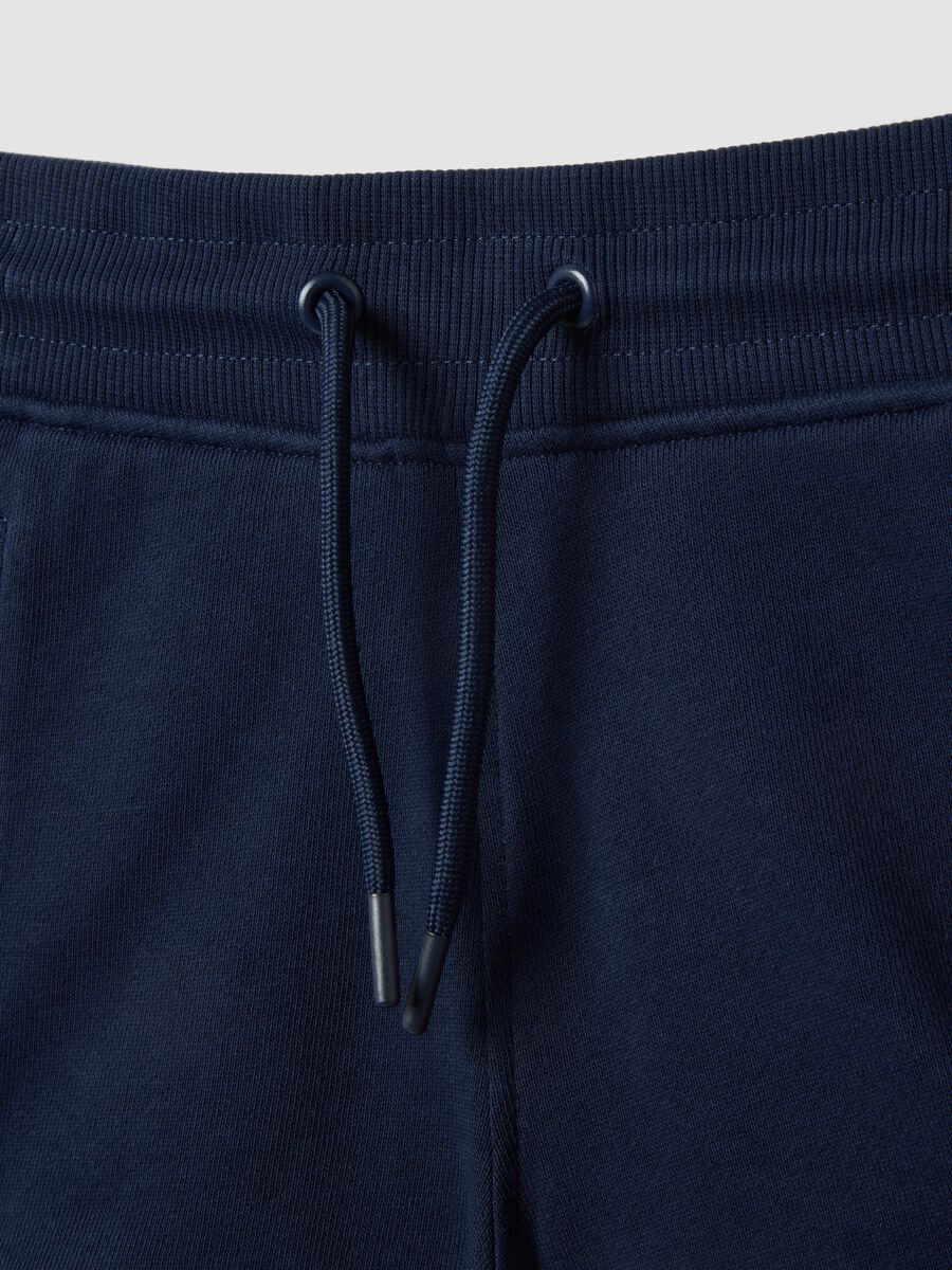 Shorts in puro cotone blu da bambina regular fit_2