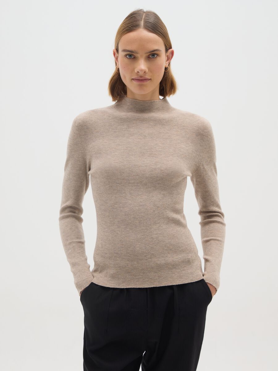 Maglione beige regular fit_0