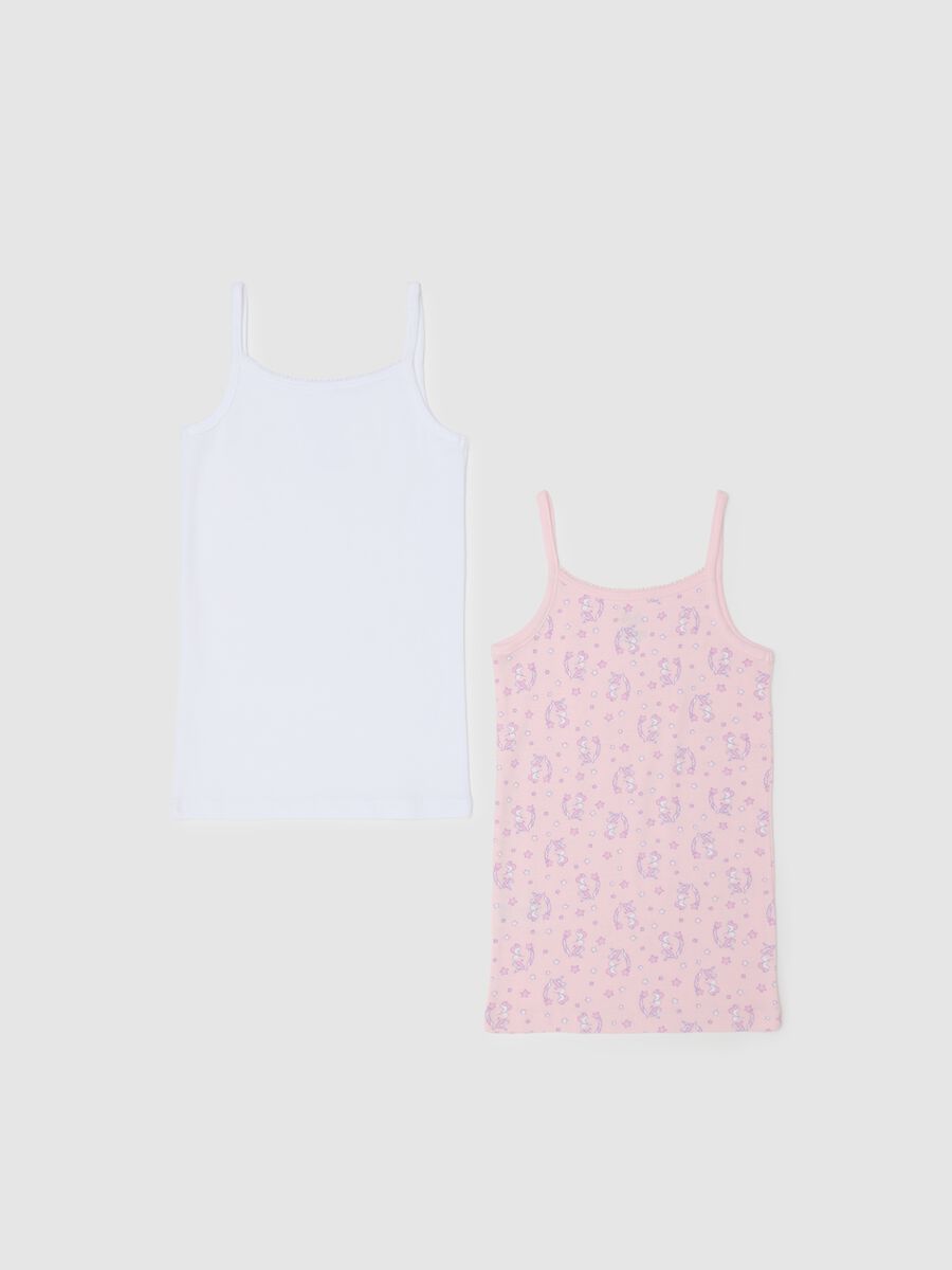 Girls' Pure Cotton Multi-colour Vest Twin Pack_1