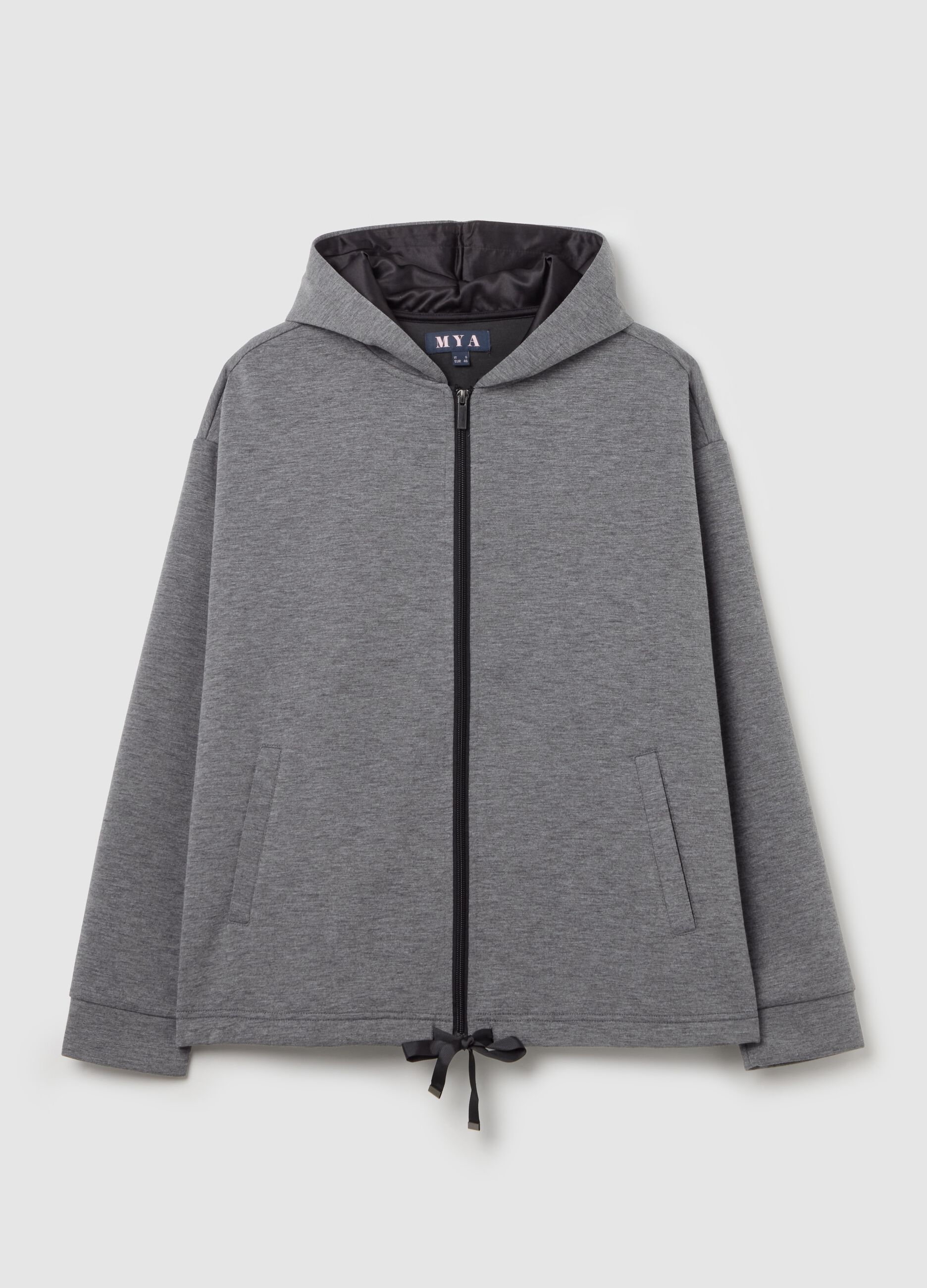 Curvy full-zip hoodie
