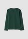 Green organic cotton T-shirt with varsity print_5