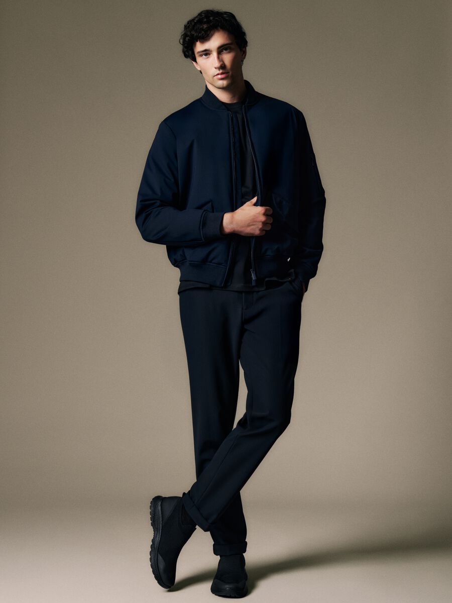 Pantaloni blu regular fit_0