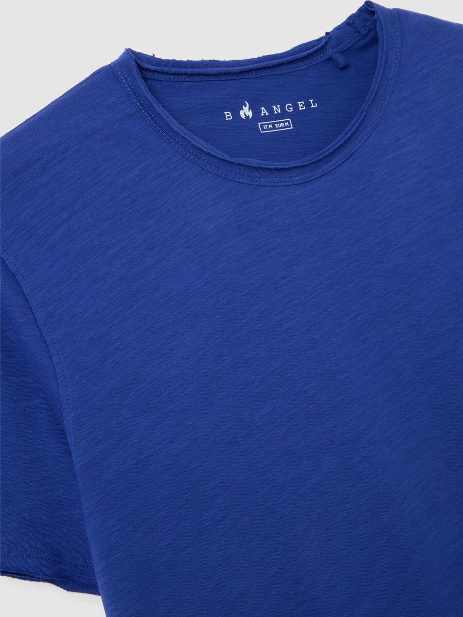 Men's Blue Regular Fit Pure Cotton T-Shirt_1