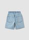 Light blue cotton-blend denim shorts for boys, regular fit_1