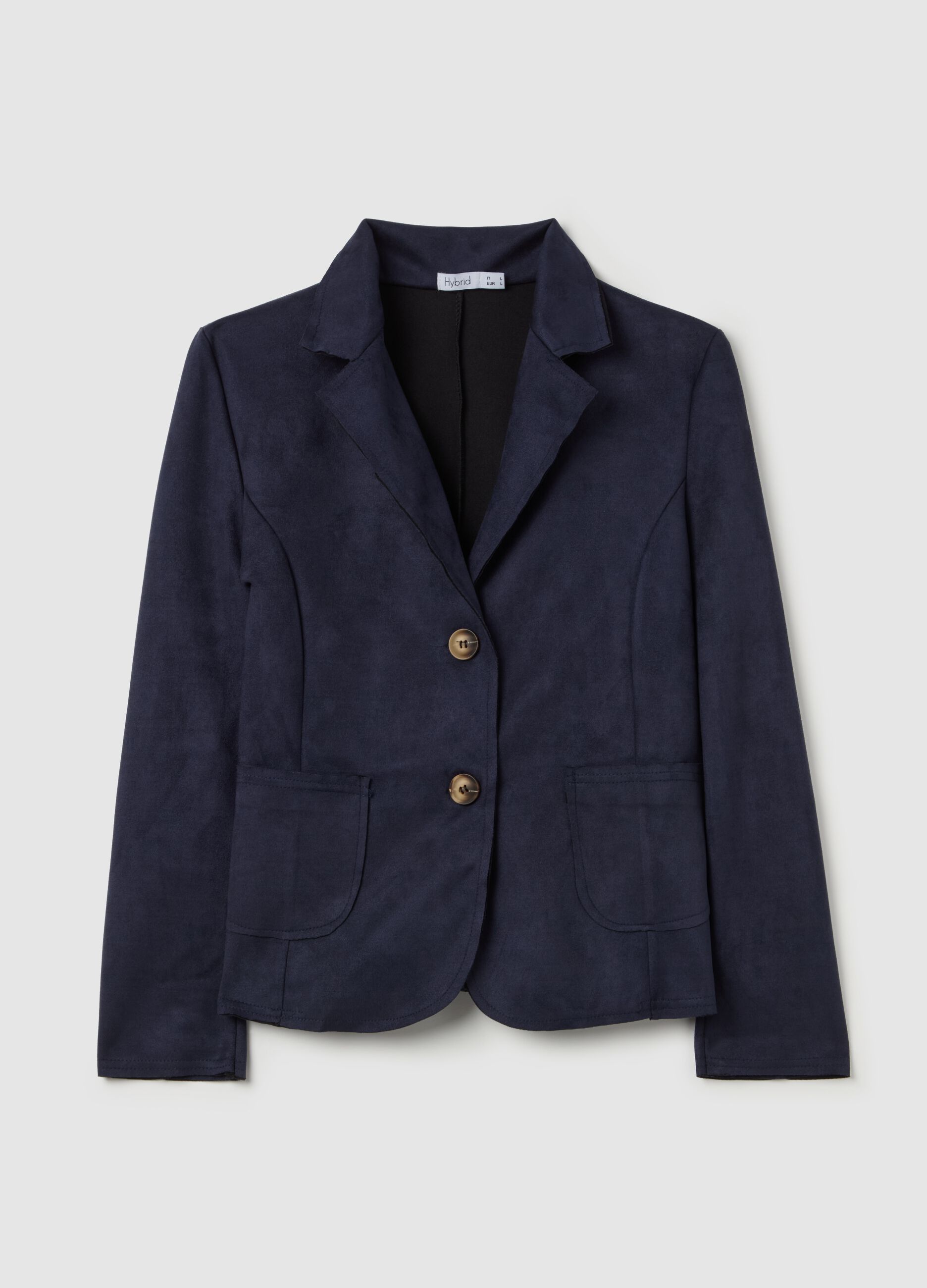 Single-breasted suede blazer