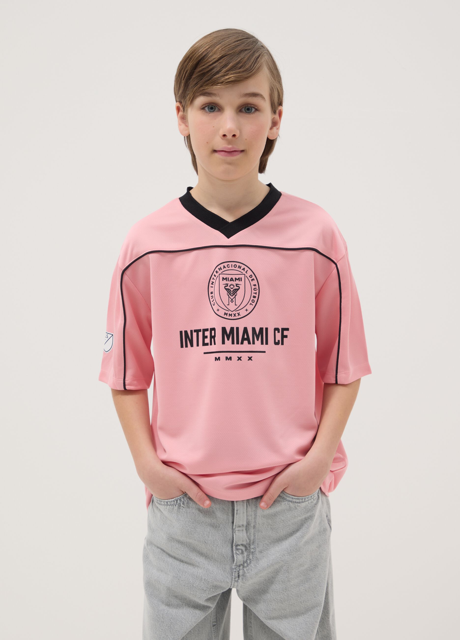 Inter Miami CF regular fit pink pure cotton t-shirt