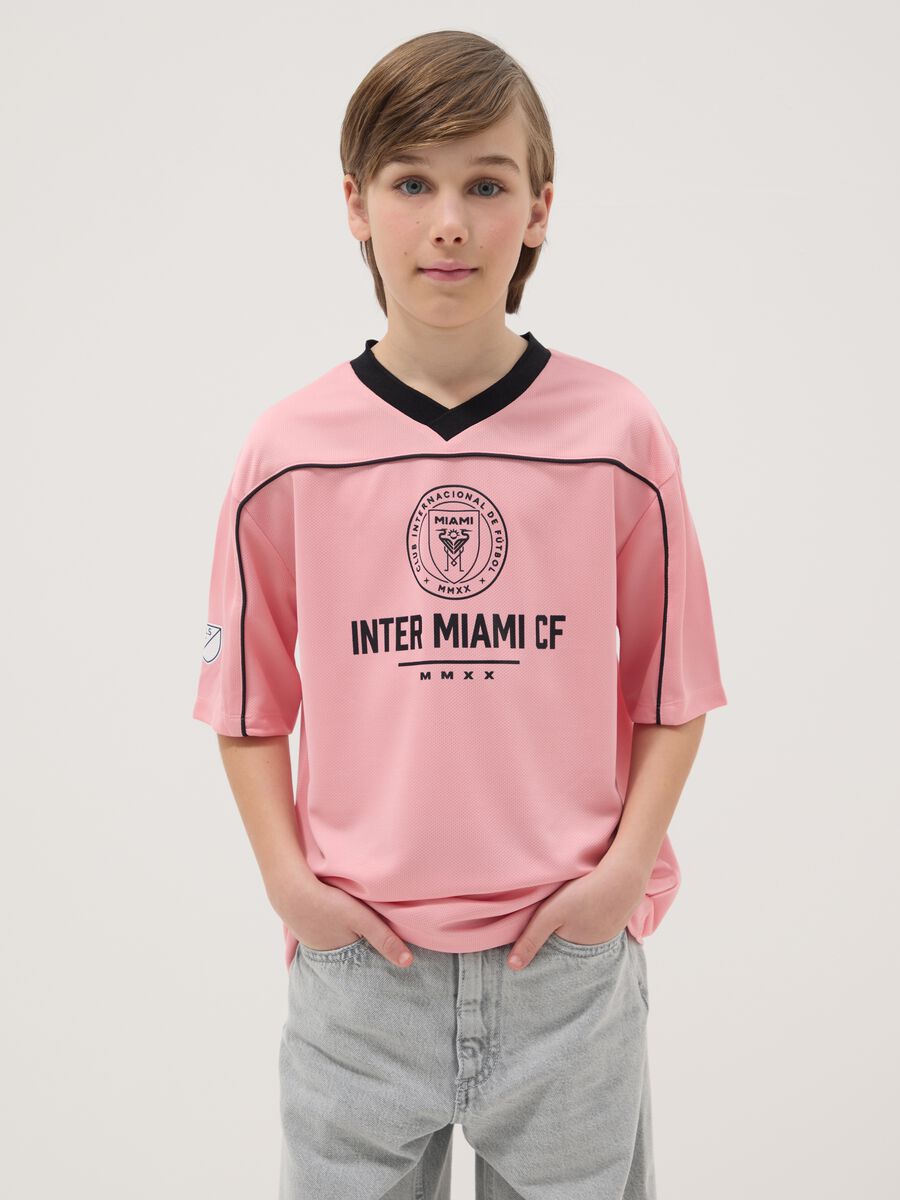 T-shirt in puro cotone rosa regular fit Inter Miami CF_0