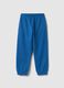 Children's blue jogger trousers in pure cotton regular fit with logo_1