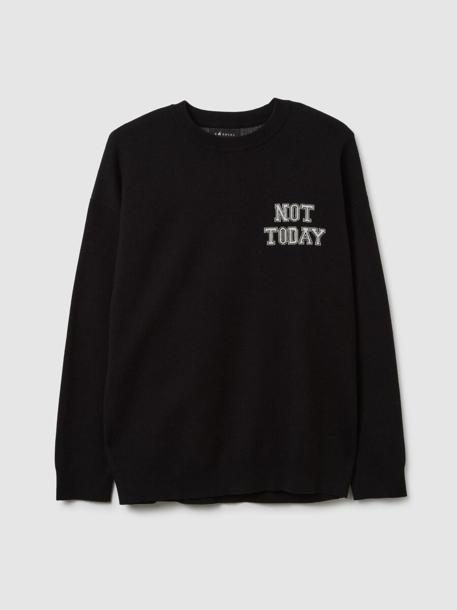 Black regular fit jumper_4
