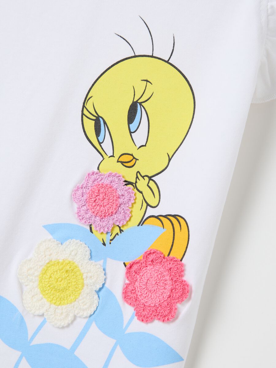 White Tank Top with Disney Tweety Print_2