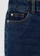 Dark blue stretch cotton straight-fit jeans for boys_3