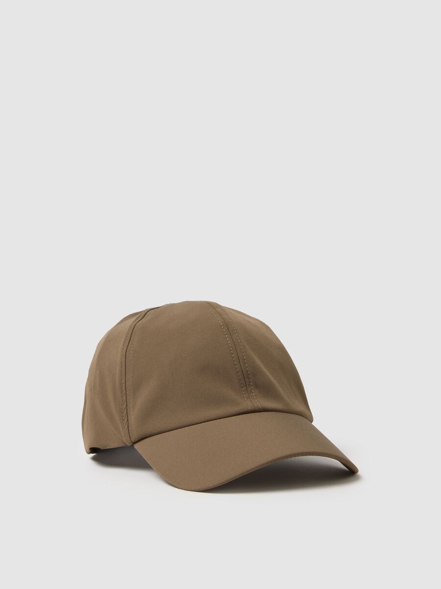 Brown cap with adjustable visor_0