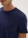 Pure cotton blue regular fit T-shirt_3