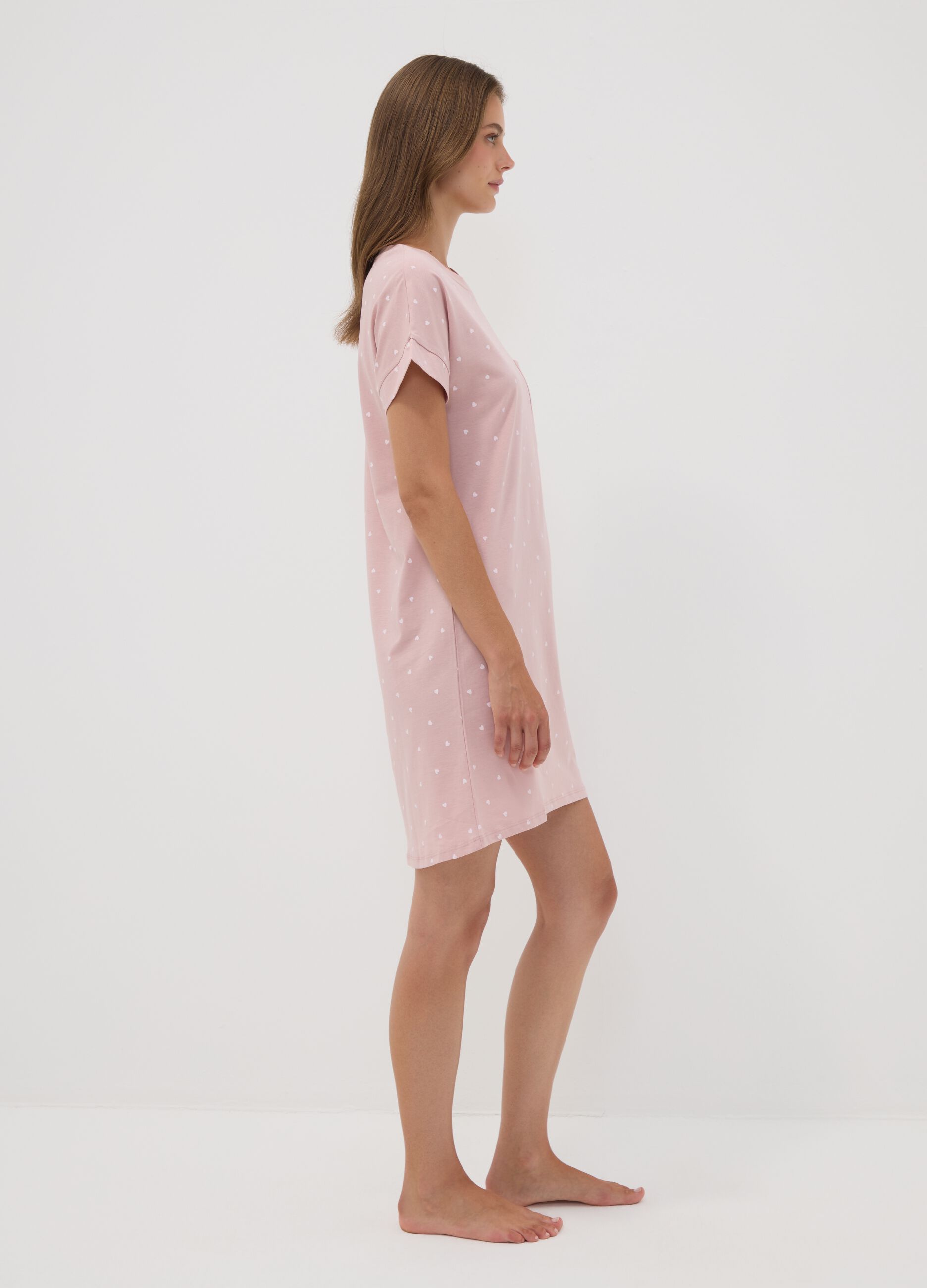 Pink pure organic cotton nightshirt