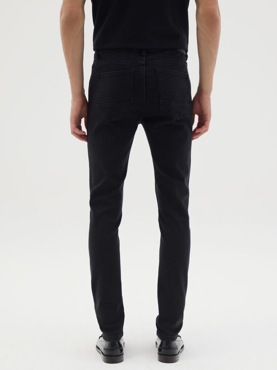 Men's Super Skinny Black Denim Jeans_3
