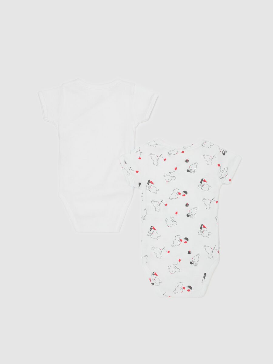 Two-pack organic cotton bodysuits with print_1