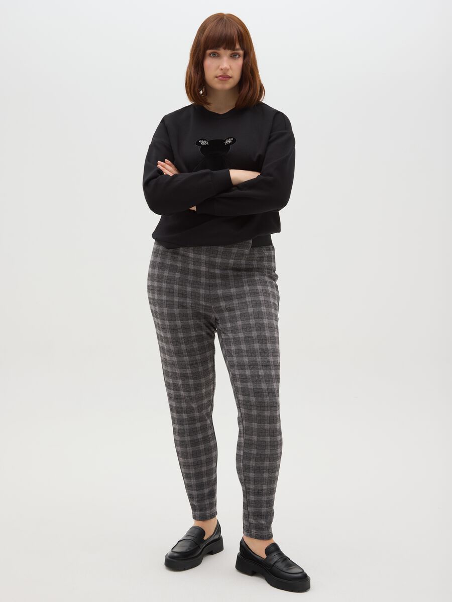 Leggings a quadri multicolor slim fit_0