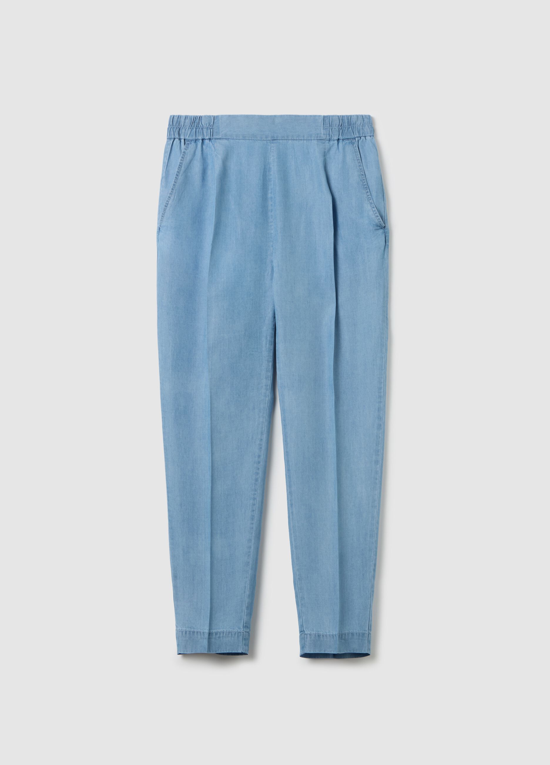 Joggers carrot fit effetto denim
