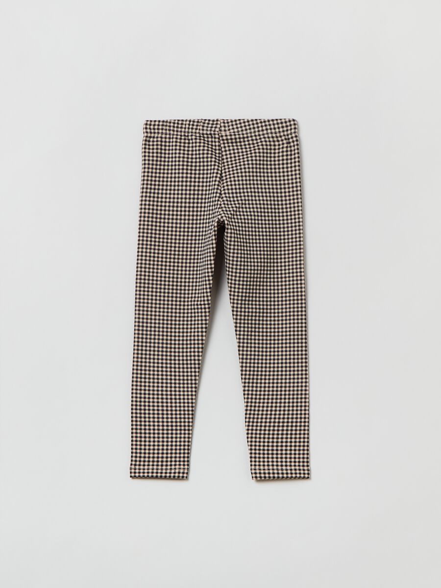 Leggings in cotone stretch con stampa_1