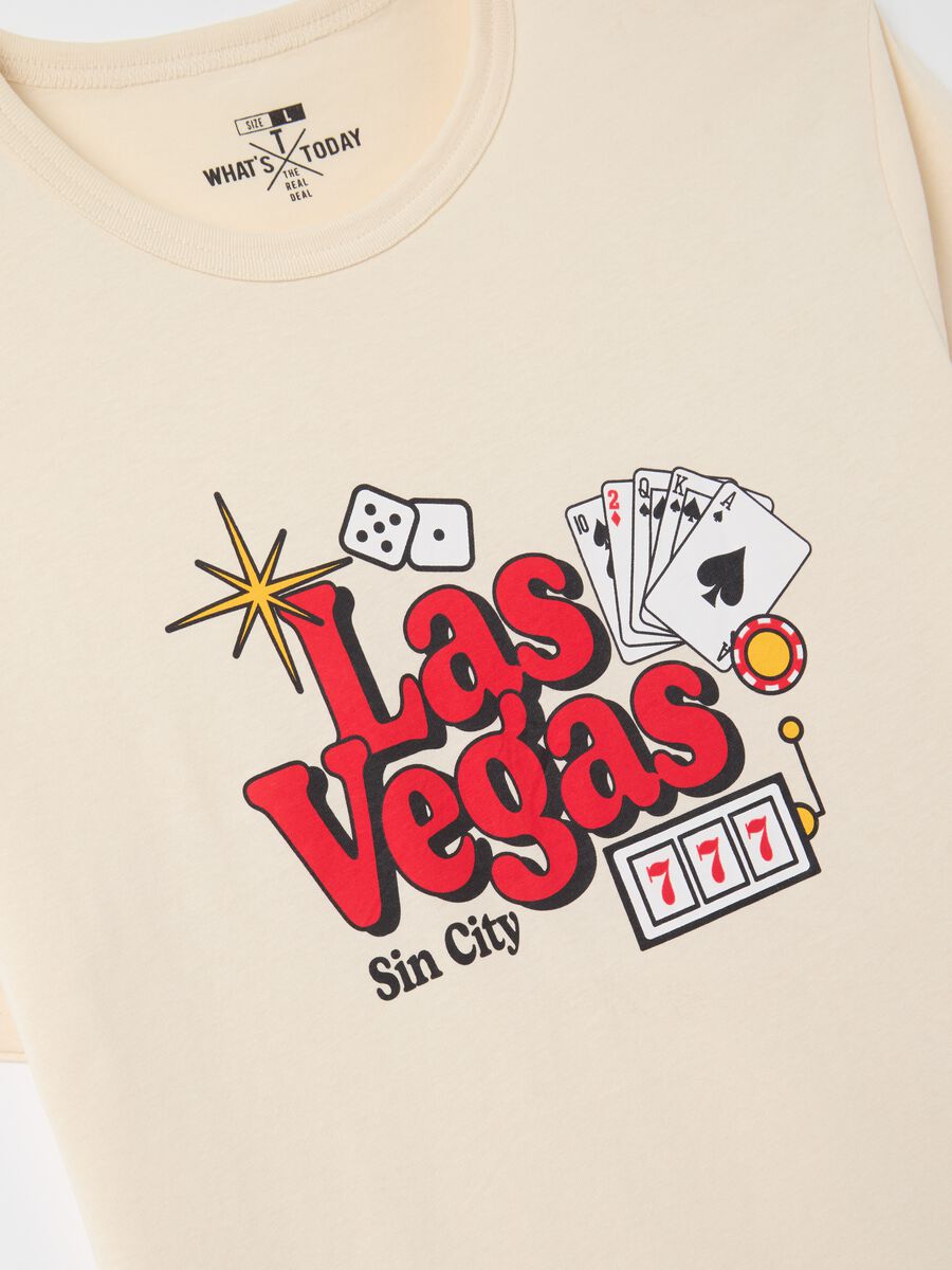Cotton T-shirt with "Las Vegas Sin City" print_5