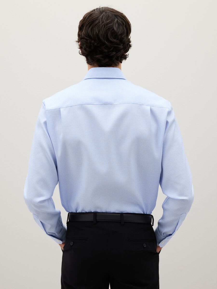 Blue Cotton Long Sleeve Shirt_3