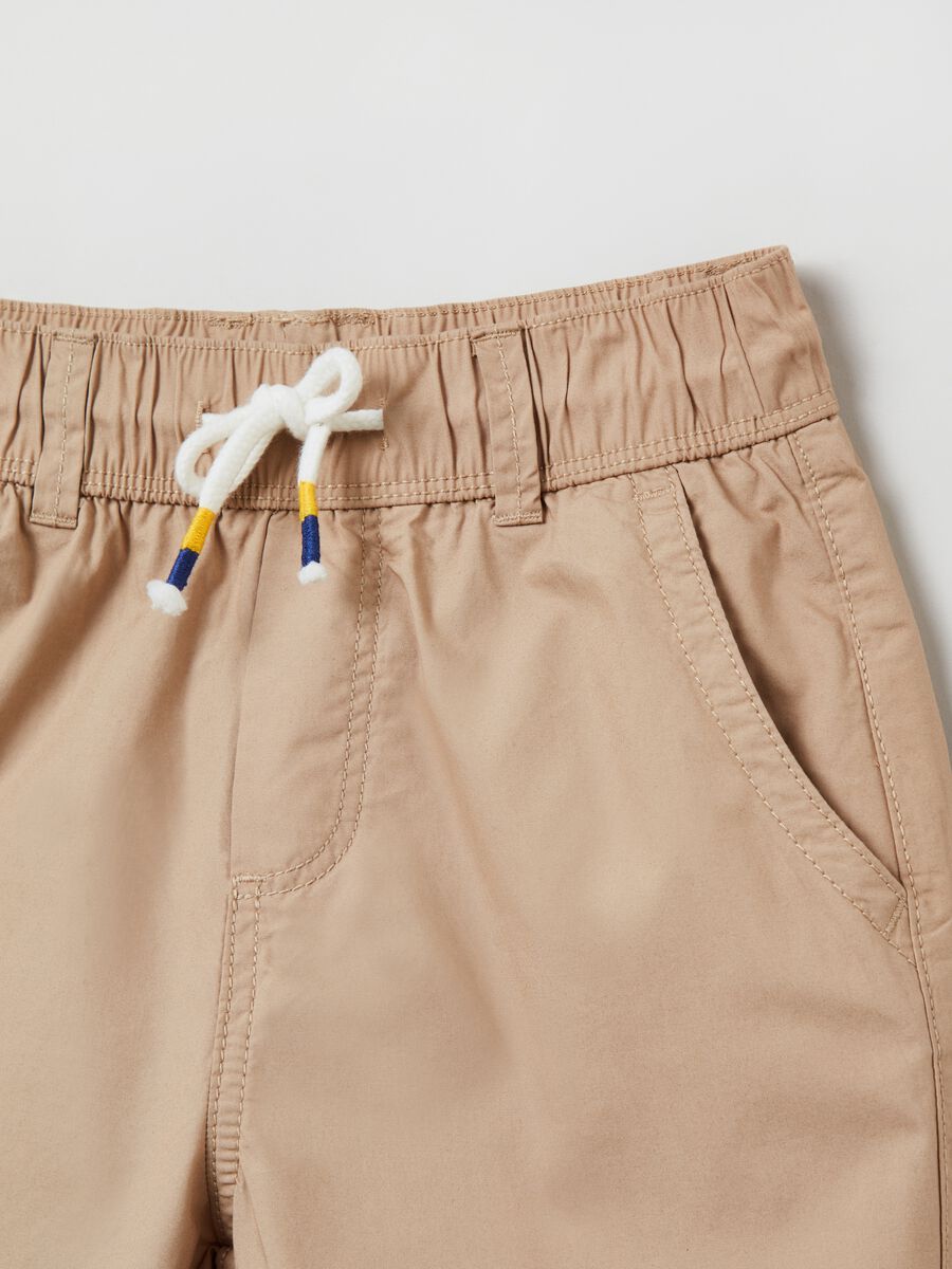 Cotton Bermuda shorts with drawstring_2