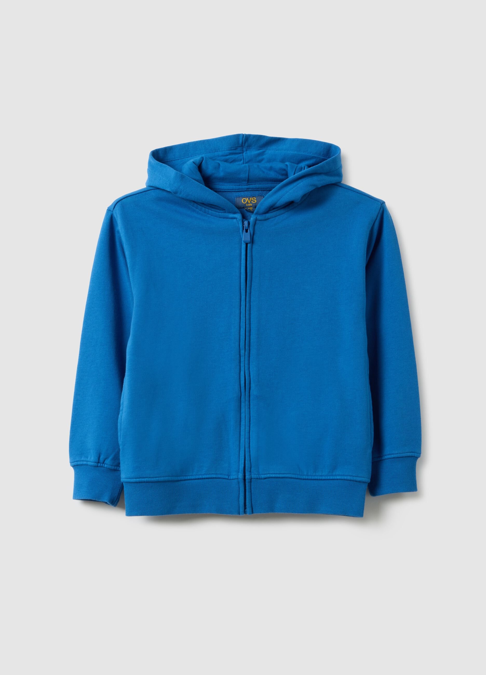 Children's blue cotton hoodie regular fit