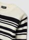 White striped cotton-blend crew-neck top for girls_2