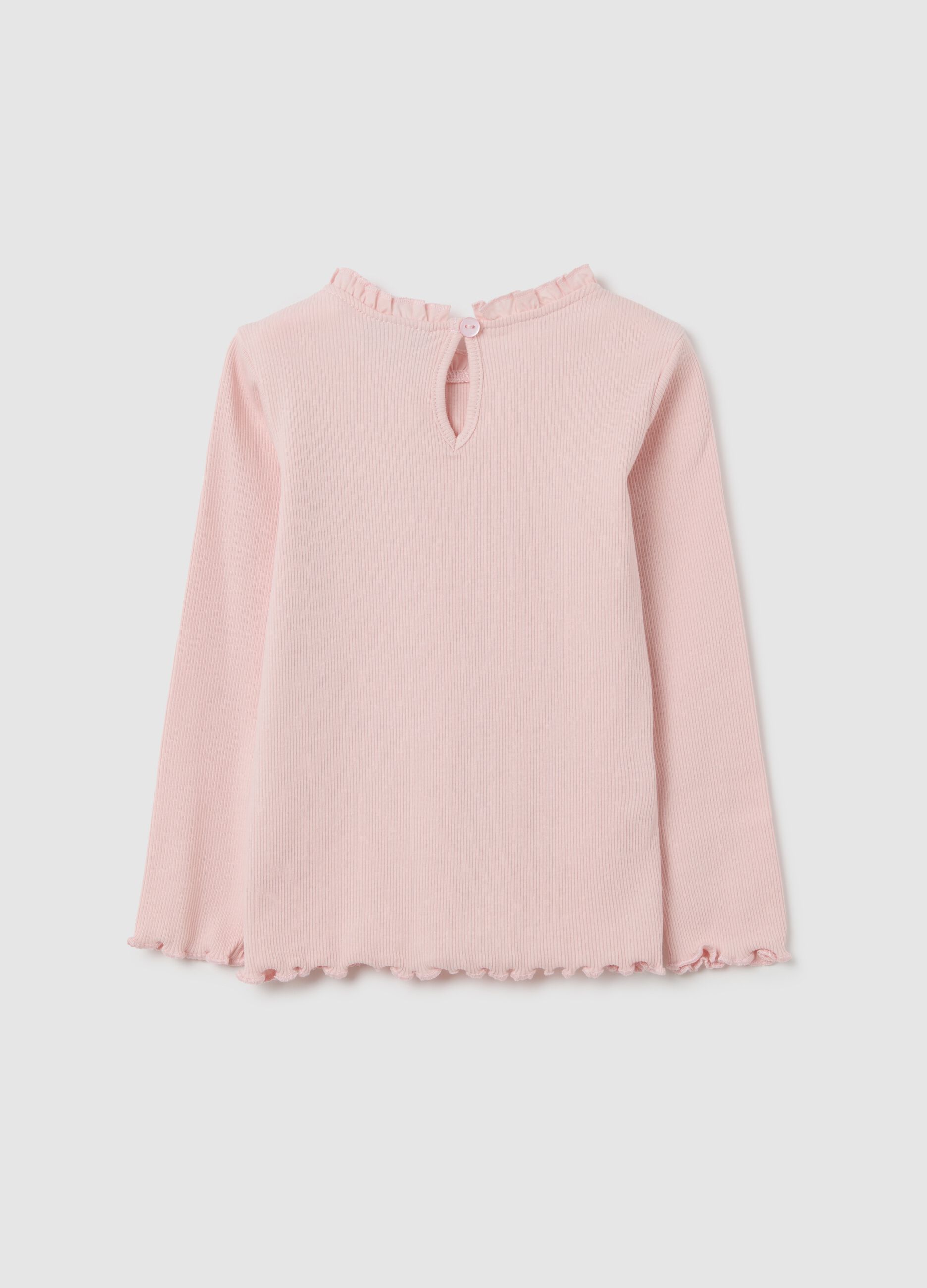 Baby girl's pink cotton regular fit top