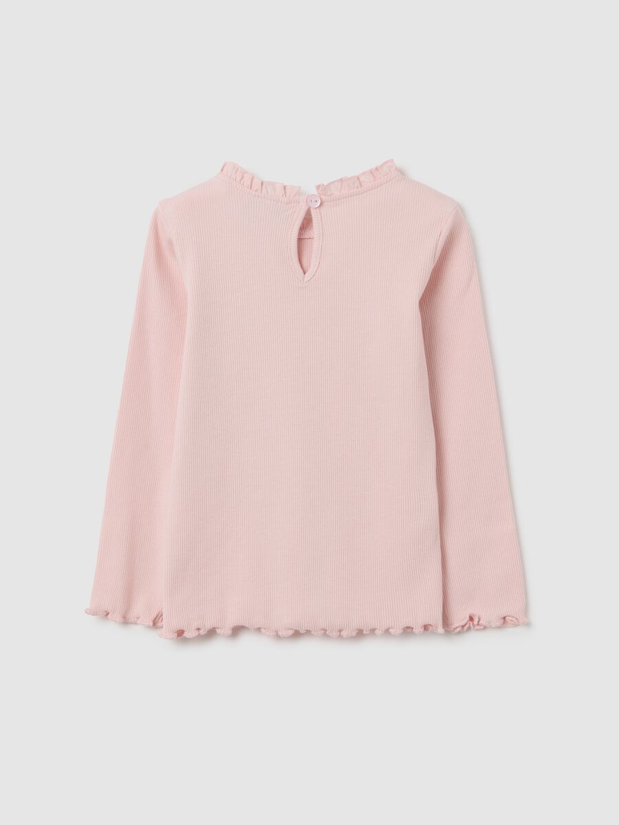 Baby girl's pink cotton regular fit top_1