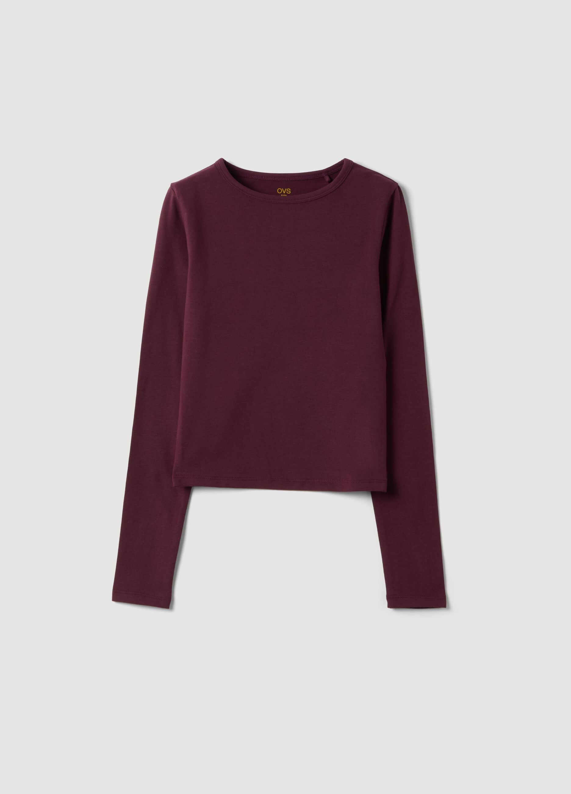 Purple slim-fit stretch organic cotton jersey T-shirt