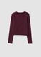 Purple slim-fit stretch organic cotton jersey T-shirt_0