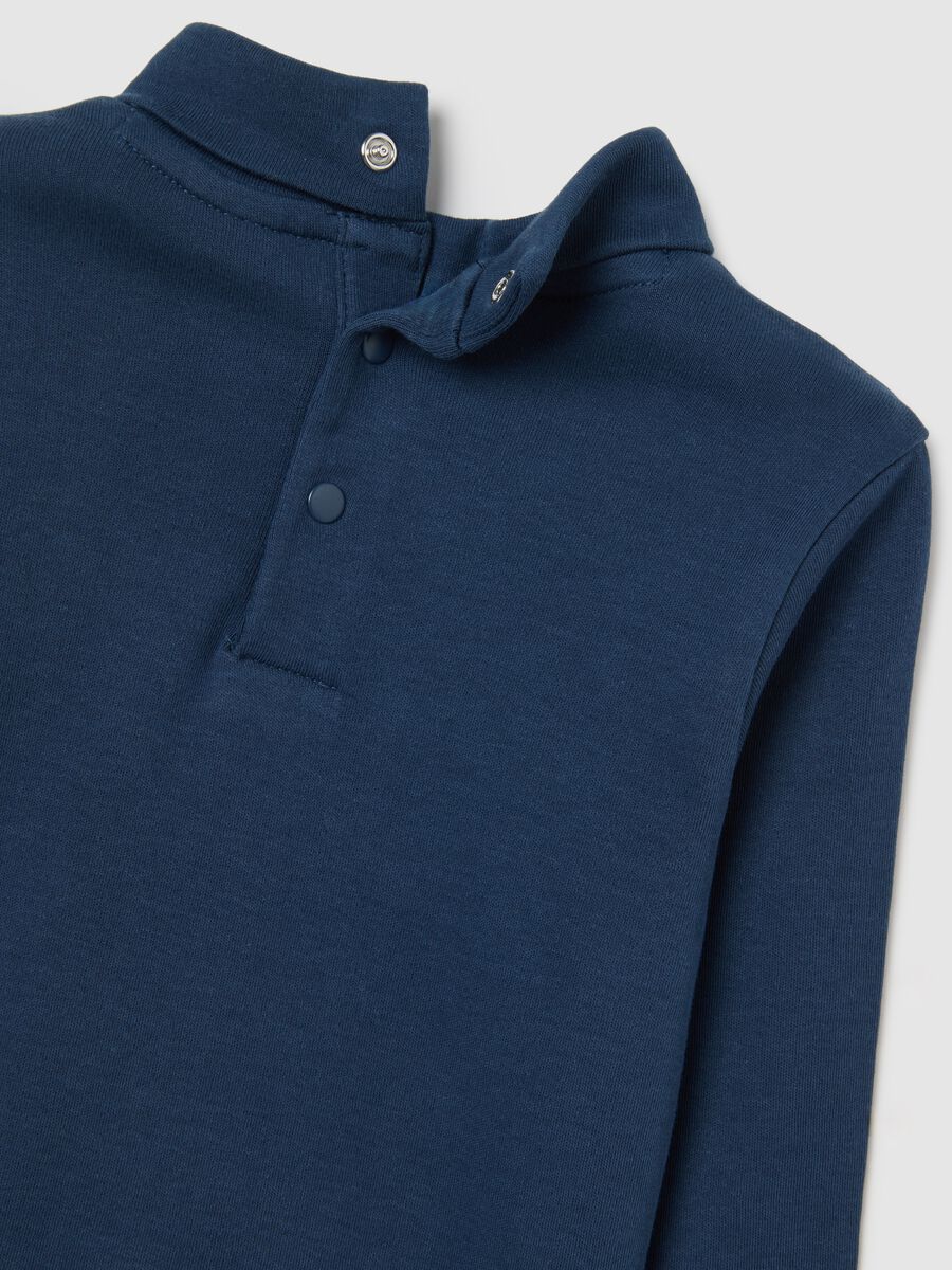 Maglietta da bambino in puro cotone blu regular fit_3