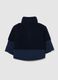 Boys' blue jacket with high collar in regular fit sherpa_4