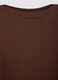 Brown stretch viscose t-shirt regular fit with boat neckline_1