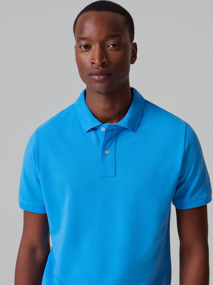 Supima cotton piquet polo shirt_0