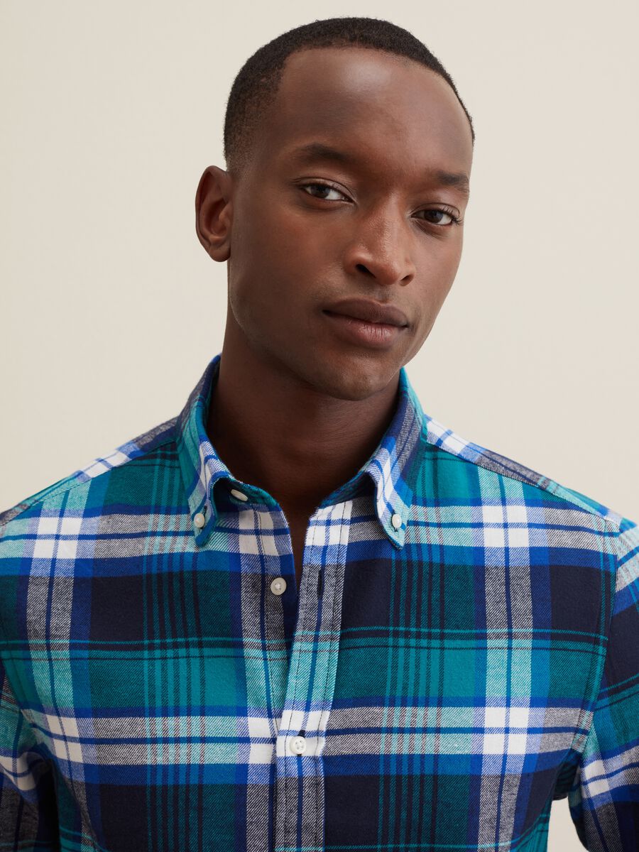 Camicia in flanella fantasia check_1
