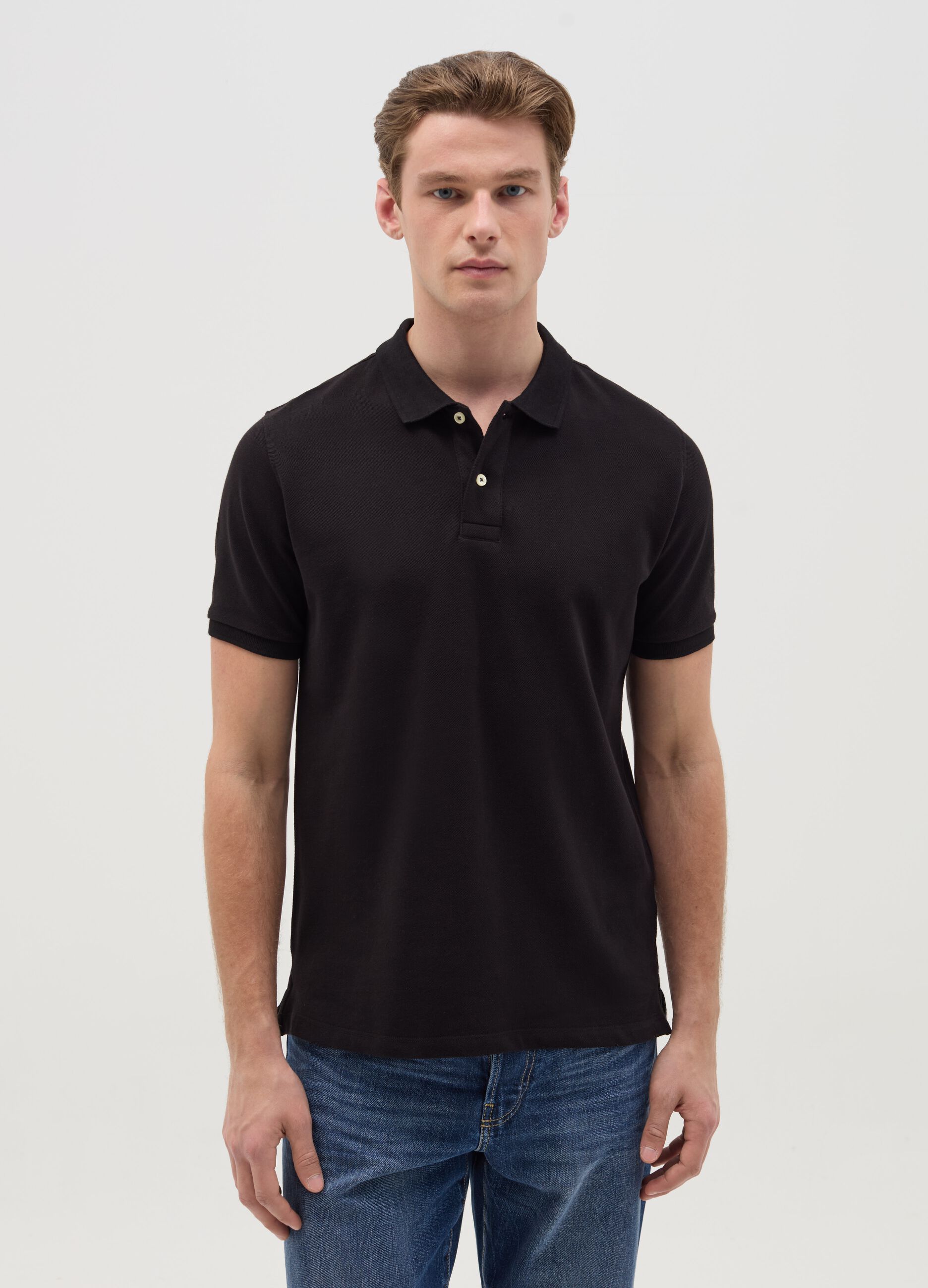 Polo shirt in organic cotton piquet
