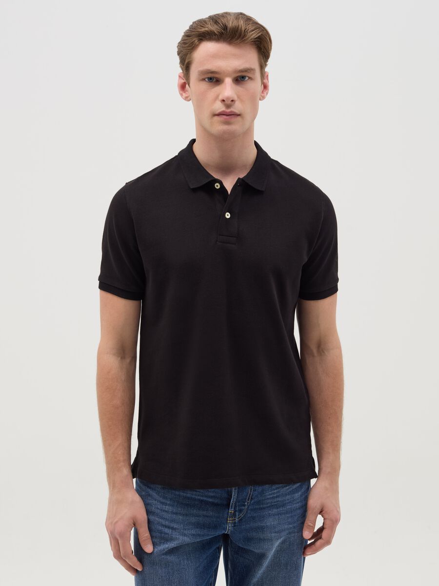 Polo shirt in organic cotton piquet_0