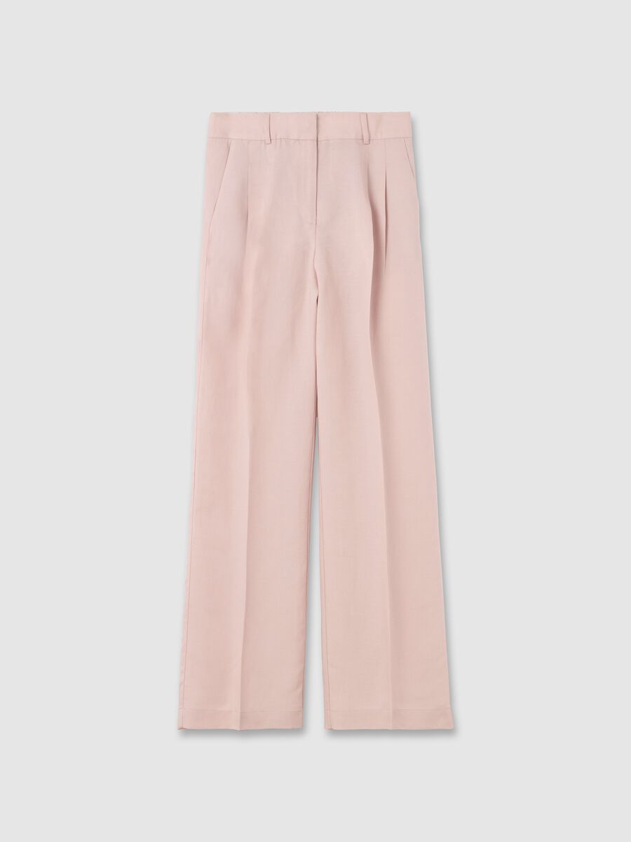 Wide-leg trousers in linen and Lyocell_4