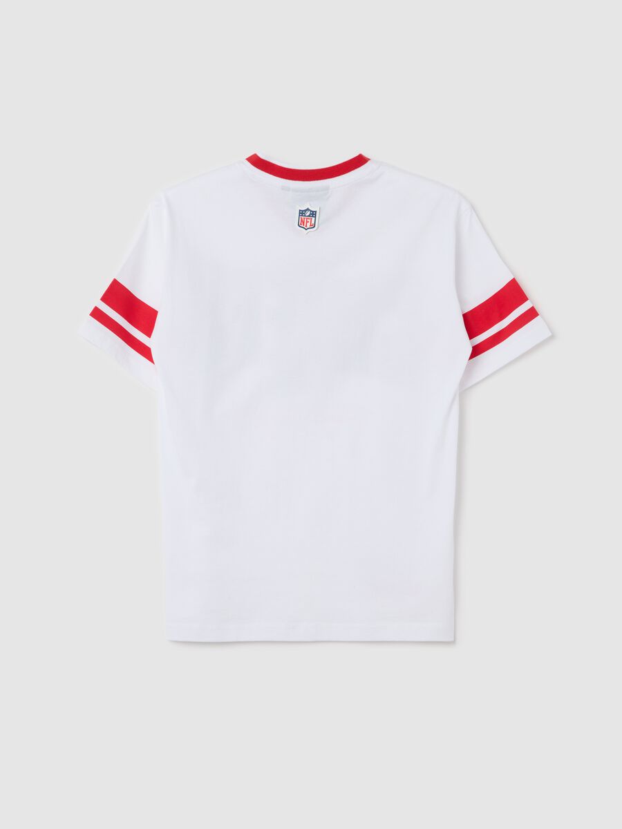 T-shirt bianca e rossa Kansas City Chiefs in cotone_4
