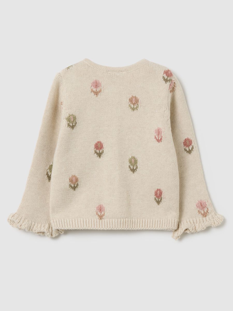 Baby's beige pure cotton cardigan with buttons_1