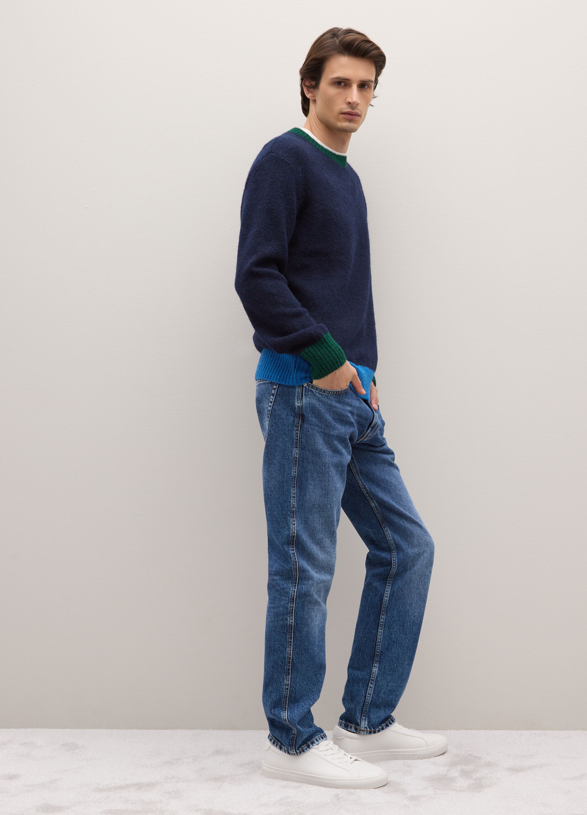 Blue regular fit jumper