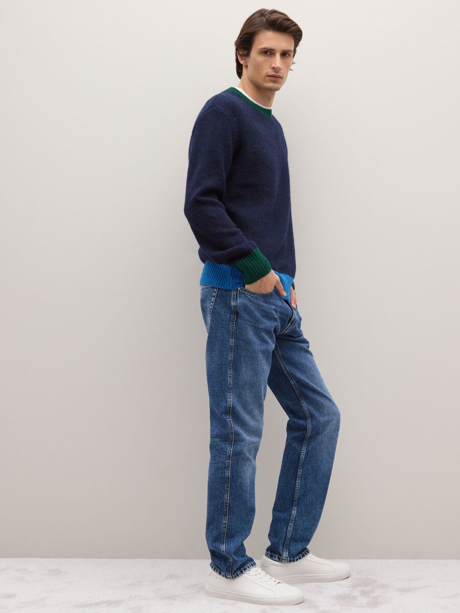 Blue regular fit jumper_1