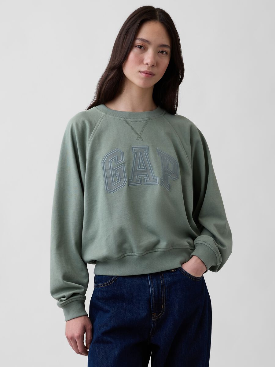 Cotton-blend crew-neck sweatshirt_1