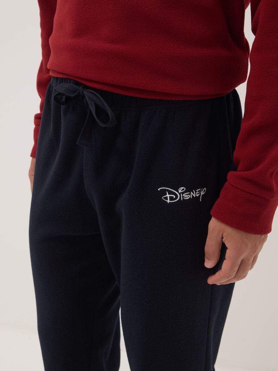 Pigiama rosso girocollo a maniche lunghe con stampa Mickey & Friends_3