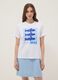 White 100% cotton T-shirt with front print_2