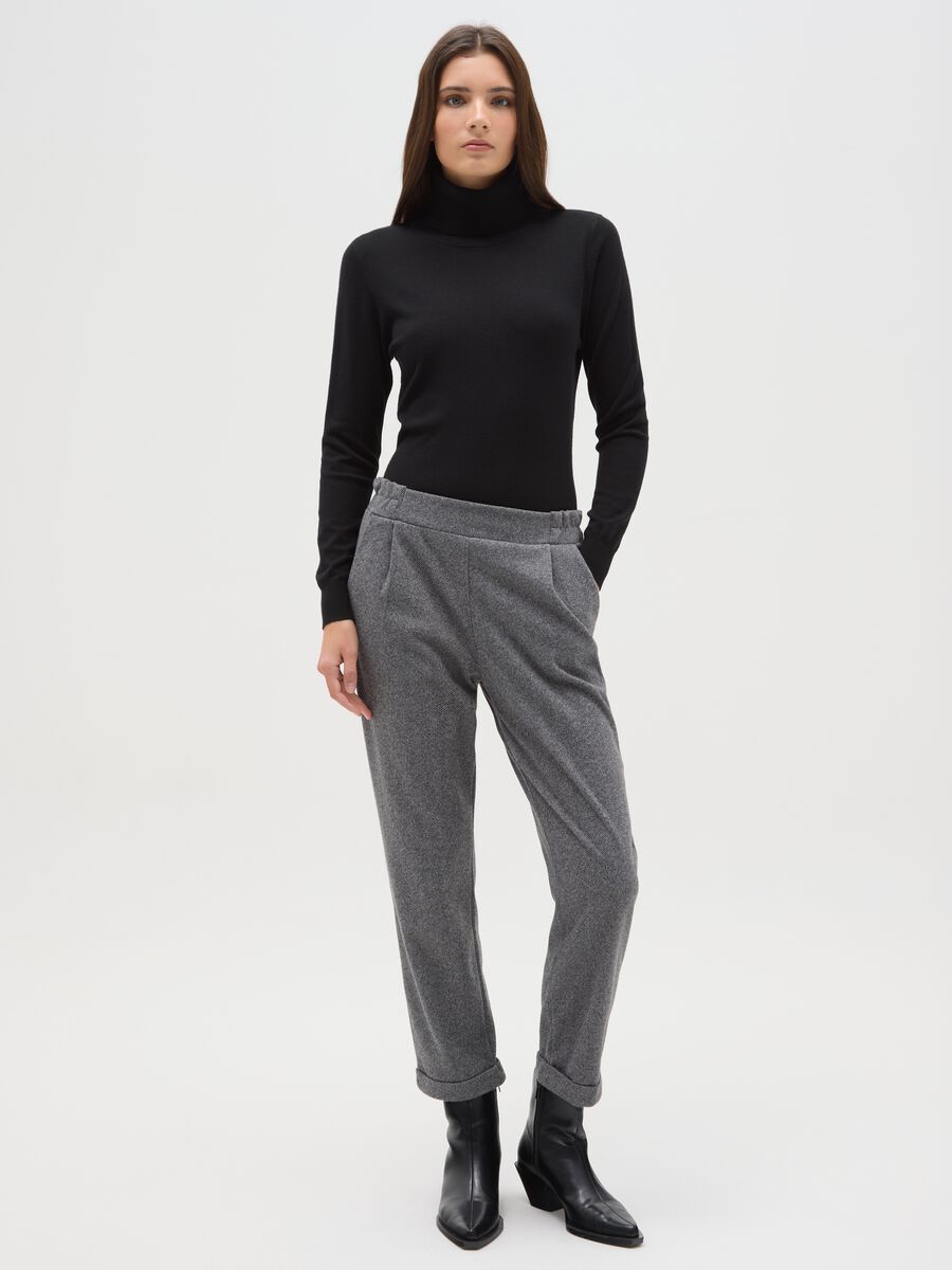Grey Regular Fit Trousers_0